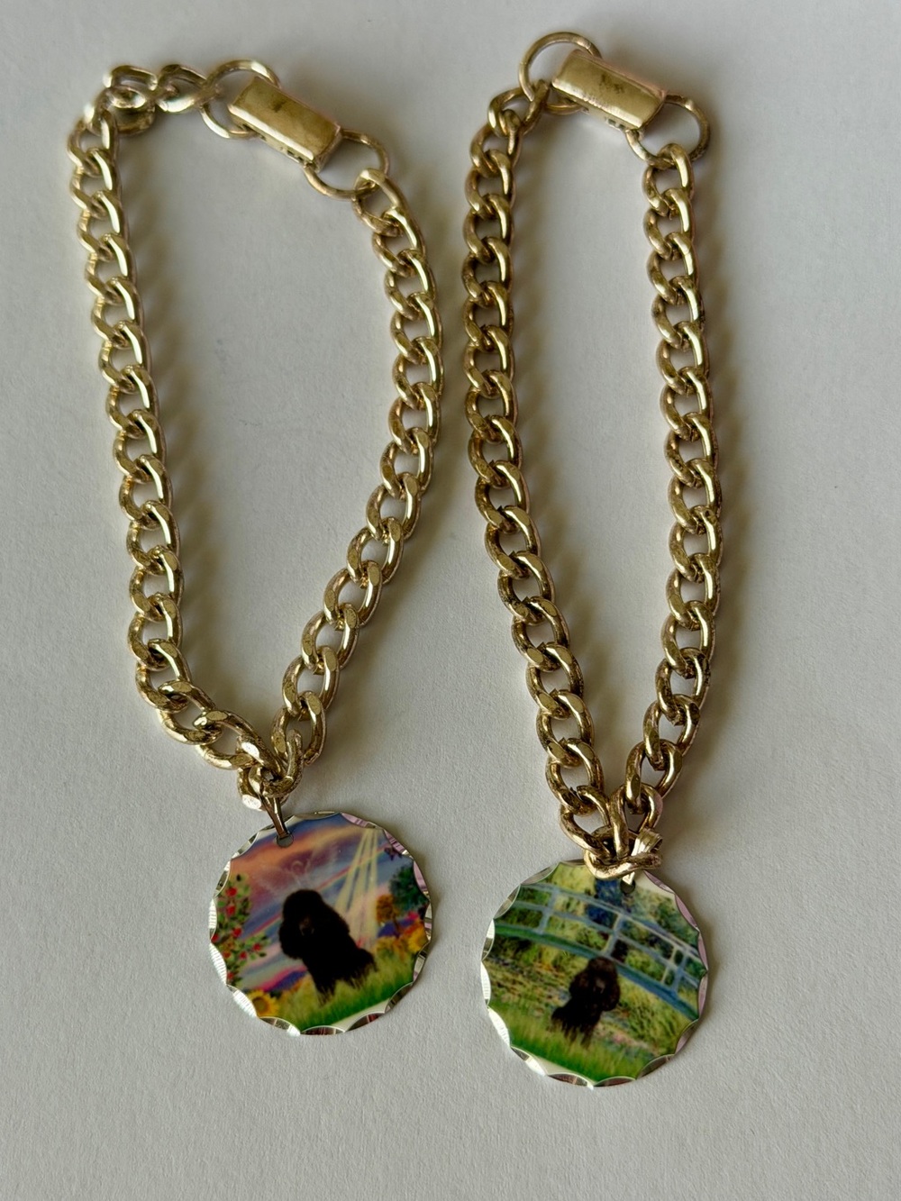 Two Black Toy Poodle Charm Bracelets from Cafepress